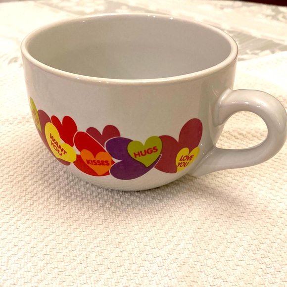 TB Toy Trading Co Oversized Heart Mug Cup Cute Sayings on Heart Decor 20oz VTG - Picture 1 of 13